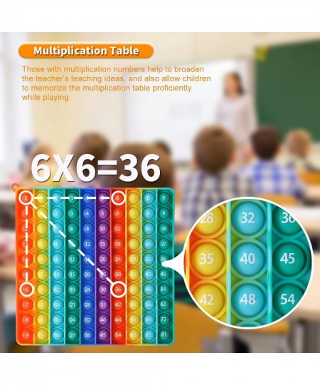 P00p with Numbers Multiplication Table Game Fidget Math Toys Stress Relieving Fidget Learning Game Toy to Create Kinds of Mat...