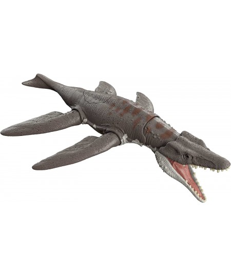 Jurassic World Dominion Roar Strikers Liopluerodon Aquatic Dinosaur Action Figure with Attack Motion and Sound Toy Gift with ...