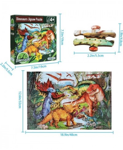 Puzzles for Kids Ages 4-8 6-8 8-10 100 Piece Big Dinosaur Floor Jigsaw Puzzles for Kids Children Educational Puzzles Toys for...