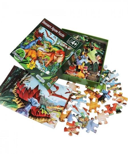 Puzzles for Kids Ages 4-8 6-8 8-10 100 Piece Big Dinosaur Floor Jigsaw Puzzles for Kids Children Educational Puzzles Toys for...