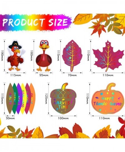 65 Pieces Thanksgiving Turkey Craft Kit Thanksgiving Crafts for Kids Fall Activities for Kids Turkey on The Table Assorted Th...