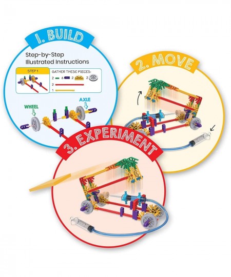 Moving Creations with K'NEX Book and Building Kit for Kids Ages 8-12 9 Models & 18 Science Experiments Explore The Science of...