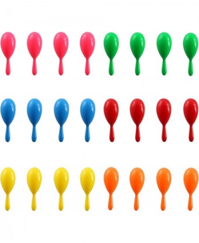 Maracas for Kids - Mexican Maraca Neon Colorful Maracas Bulk for Fiesta Party Favors Baby Noisemaker - 4" Maracas Toys for Ci...