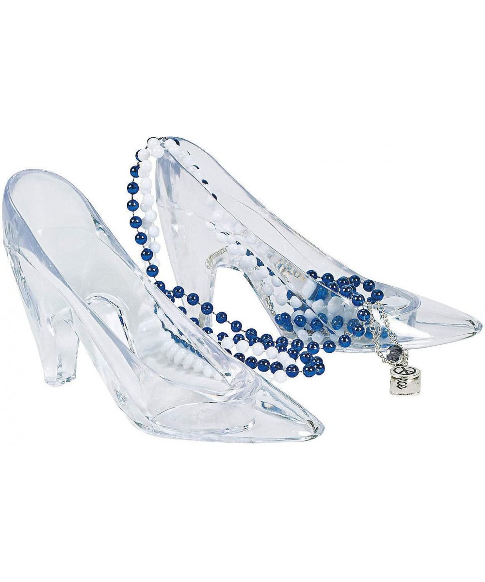 Cinderella Glass Slipper Shoes Set includes 6 Plastic Shoes - Wedding Prom and Princess Party Decorations $27.21 - Kids' Part...