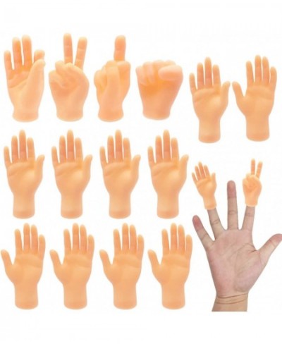 14pcs Tiny Finger Hands Flat Hand Style Mini Hand Finger Puppets Realistic Little Finger Hands for Puppet Show Gag Performanc...