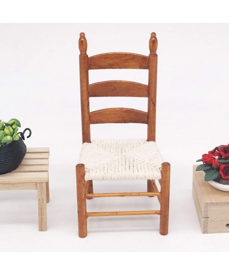 Miniature Wooden Vintage Chair for 1:12 Dolls DIY Dollhouse Accessories Red Brown Doll Accessories $18.90 - Dollhouse Accesso...