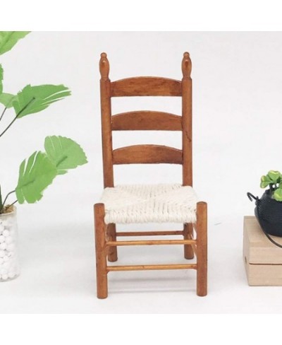 Miniature Wooden Vintage Chair for 1:12 Dolls DIY Dollhouse Accessories Red Brown Doll Accessories $18.90 - Dollhouse Accesso...