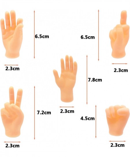 14pcs Tiny Finger Hands Flat Hand Style Mini Hand Finger Puppets Realistic Little Finger Hands for Puppet Show Gag Performanc...