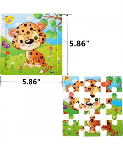 24 Pack Wooden Puzzles for Kids Mini Jigsaw Animal Puzzles Set for Kids Boys Girls Early Preschool Educational Toys 20 Animal...