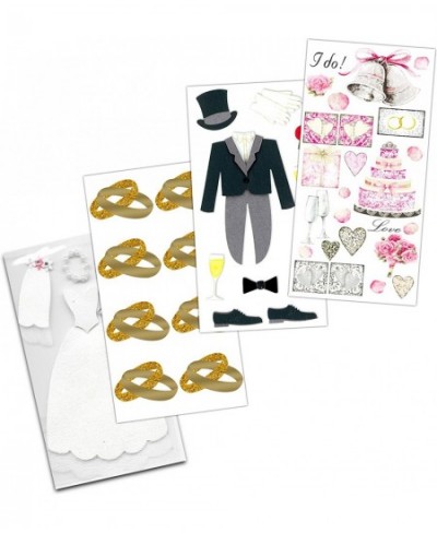 Wedding Planner Stickers Scrapbooking Pack ~ 12 Wedding Day Sticker Packs for Kids Teens (Bride and Groom Party Supplies Deco...