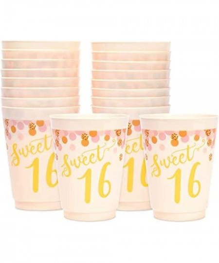 16 oz Plastic Tumbler Cups Sweet 16 Party Supplies (Pink 16 Pack) $21.70 - Kids' Party Tableware