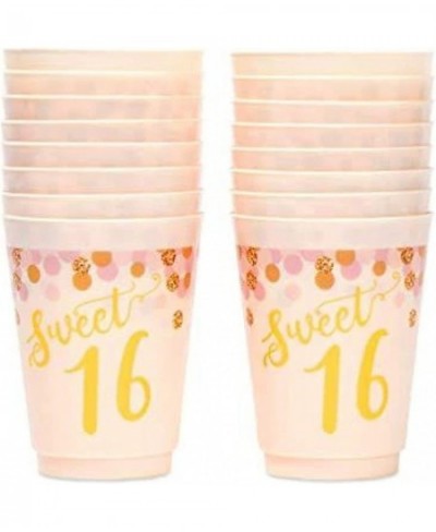 16 oz Plastic Tumbler Cups Sweet 16 Party Supplies (Pink 16 Pack) $21.70 - Kids' Party Tableware