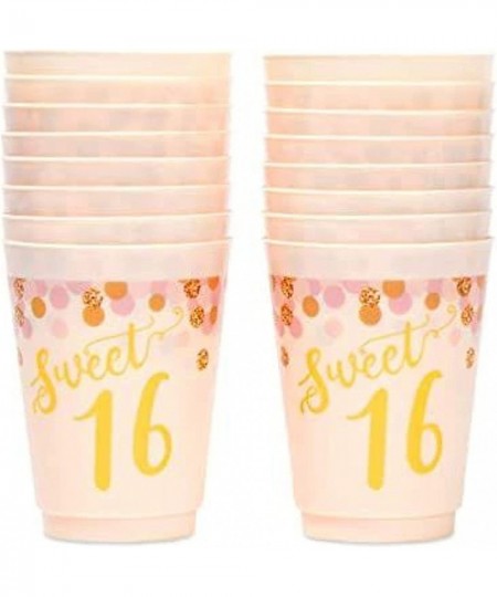 16 oz Plastic Tumbler Cups Sweet 16 Party Supplies (Pink 16 Pack) $21.70 - Kids' Party Tableware