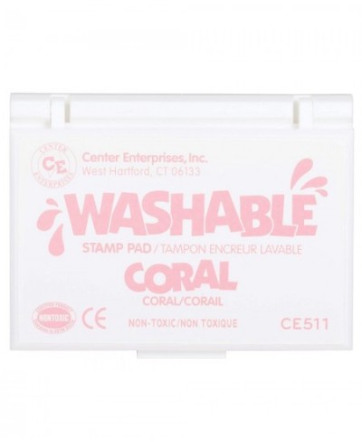 Washable Stamp Pad - Coral - Non-Toxic - Fade Resistant - Decorate Scrapbooks Posters and Cards $15.93 - Kids' Drawing & Writ...