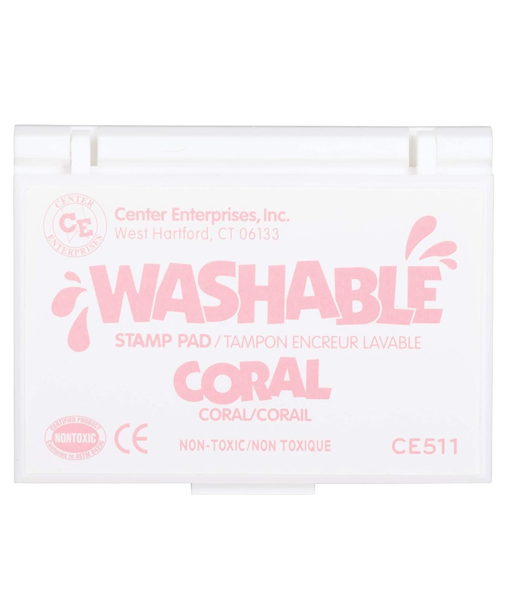 Washable Stamp Pad - Coral - Non-Toxic - Fade Resistant - Decorate Scrapbooks Posters and Cards $15.93 - Kids' Drawing & Writ...