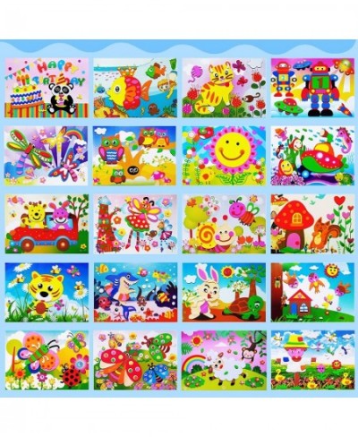 3D EVA Foam Stickers 20pcs DIY Art Craft Kits Foam Stickers Arts and Crafts for Kids Cartoon Animal Learning Educational Puzz...