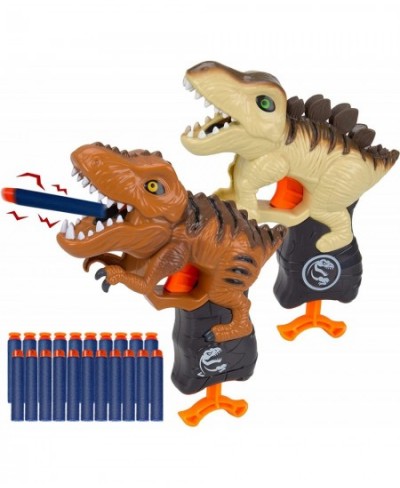 2 Pack Cool Dinosaur Toys Guns for Boys 3 4 5 6+ Year Old Outdoor Games Toys with 20 Soft Foam Darts Bullets for Kids Toddler...