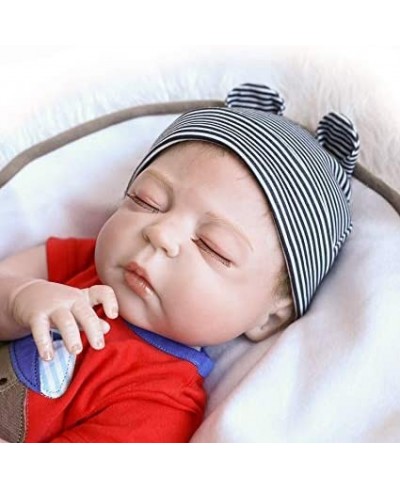 Reborn Baby Boy Doll Full Body Silicone 18Inches 45cm Lifelike Newborn Baby Sleeping Boy Doll Birthday Gift Children Toy $90....