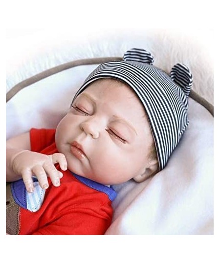 Reborn Baby Boy Doll Full Body Silicone 18Inches 45cm Lifelike Newborn Baby Sleeping Boy Doll Birthday Gift Children Toy $90....