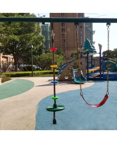 LONGTAI Climbing Rope Tree Swing Set with Multicolor Platforms and Disc Swings Seat Adjustable Swingset Accessories $51.98 - ...