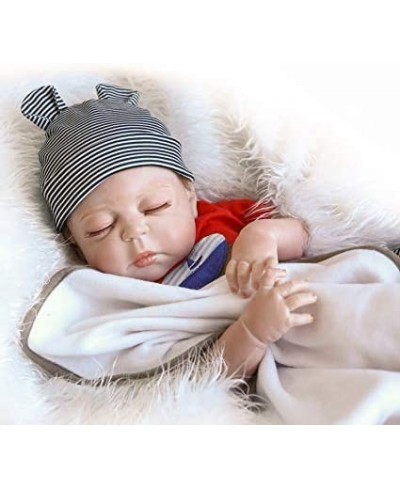 Reborn Baby Boy Doll Full Body Silicone 18Inches 45cm Lifelike Newborn Baby Sleeping Boy Doll Birthday Gift Children Toy $90....