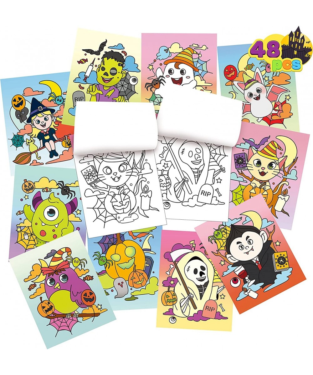 48 Pack Halloween Coloring Books Mini Coloring Booklets in 10 Covers with 10 Characters Halloween Treat Prizes Gifts for Kids...