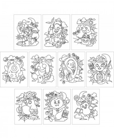 48 Pack Halloween Coloring Books Mini Coloring Booklets in 10 Covers with 10 Characters Halloween Treat Prizes Gifts for Kids...