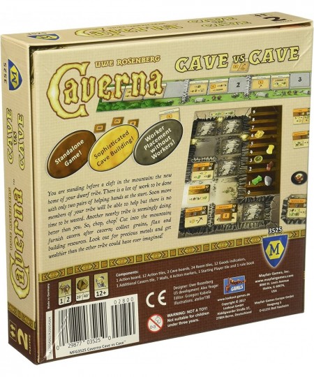 Caverna The Cave Farmers Cave vs. Cave Board Game | Cave Mining and Worker Placement Strategy Game for Adults and Kids | Ages...