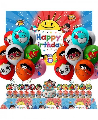 RW Birthday Party Supplies Includes Includes Backdrop - Cake Topper - 24 Cupcake Toppers - 18 Balloons - Table Cloth $35.32 -...