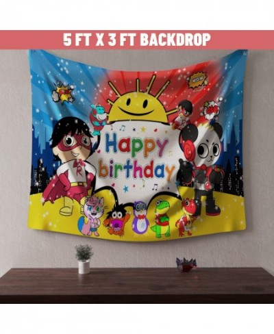 RW Birthday Party Supplies Includes Includes Backdrop - Cake Topper - 24 Cupcake Toppers - 18 Balloons - Table Cloth $35.32 -...