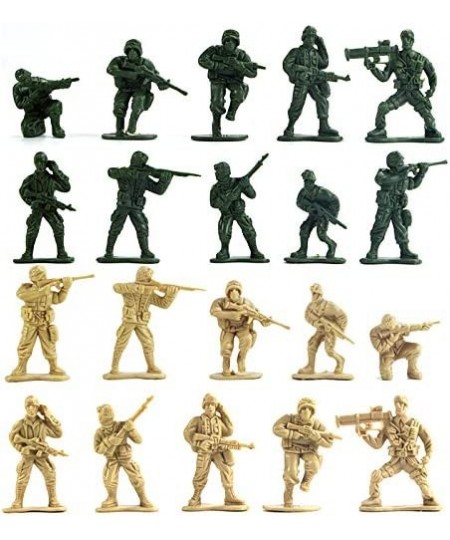 2-Inch Plastic Army Men Action Figures 10 Unique Sculpts Pack of 100 (Green) $26.16 - Action Figures