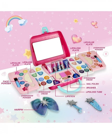 Kids Makeup Kit for Girls Toys for Girls Toddler Frozen Makeup Set Washable Non-Toxic Real Cosmetic Princess Pretend Play Bea...