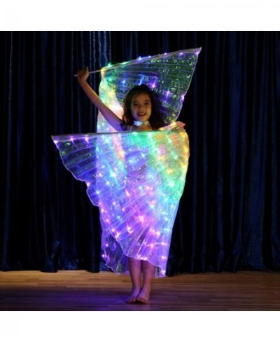 LED Belly Dance Wings Girls Colorful Butterfly light Up Wings with Sticks for Kids and Adults Halloween Christmas… $77.58 - K...