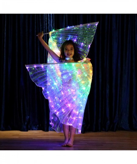 LED Belly Dance Wings Girls Colorful Butterfly light Up Wings with Sticks for Kids and Adults Halloween Christmas… $77.58 - K...