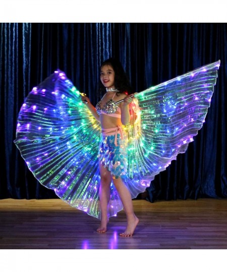 LED Belly Dance Wings Girls Colorful Butterfly light Up Wings with Sticks for Kids and Adults Halloween Christmas… $77.58 - K...