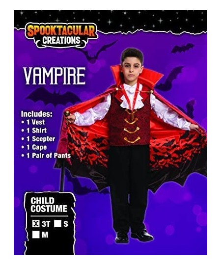 Boys Royal Halloween Vampire Costume Kids Dracula Costume for Halloween Dress Up Party Role Playing $44.28 - Kids' Costumes