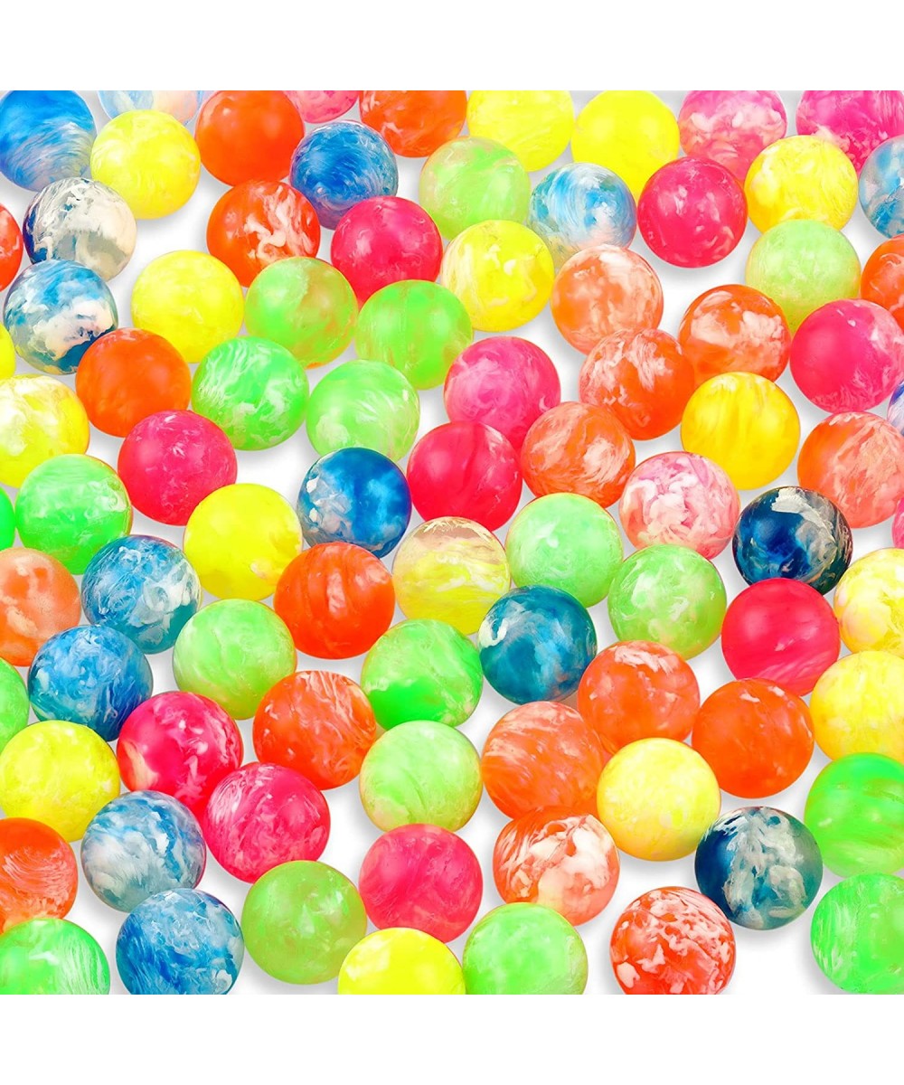 100 Pieces Small Bouncy Balls in Bulk Colorful Rubber High Bouncing Balls for Kids 0.78 Inch/ 20 mm Neon Bouncing Balls for B...