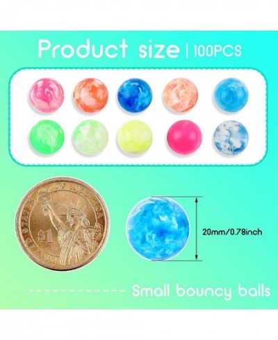 100 Pieces Small Bouncy Balls in Bulk Colorful Rubber High Bouncing Balls for Kids 0.78 Inch/ 20 mm Neon Bouncing Balls for B...