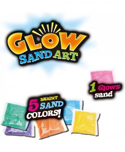 Glow in The Dark Sand Art Kit for Kids - DIY Arts and Crafts Activity for Kids - Includes 5 Sand Colors 1 Glow Sand 5 Sand Ar...