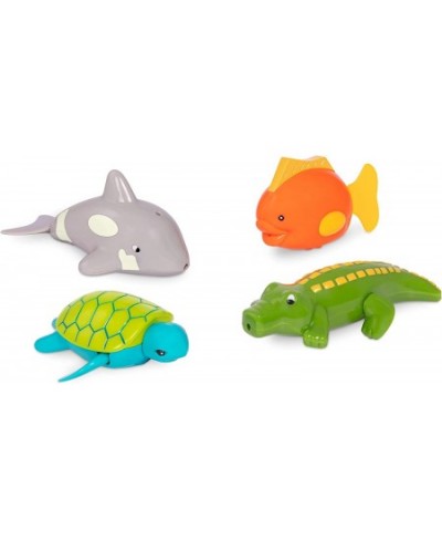 – Wind-Up Bath Toys – 4 pcs – Animal Water Toys for The Tub Pool – Floating Swimming – Turtle Fish Croc Whale – for Toddlers ...