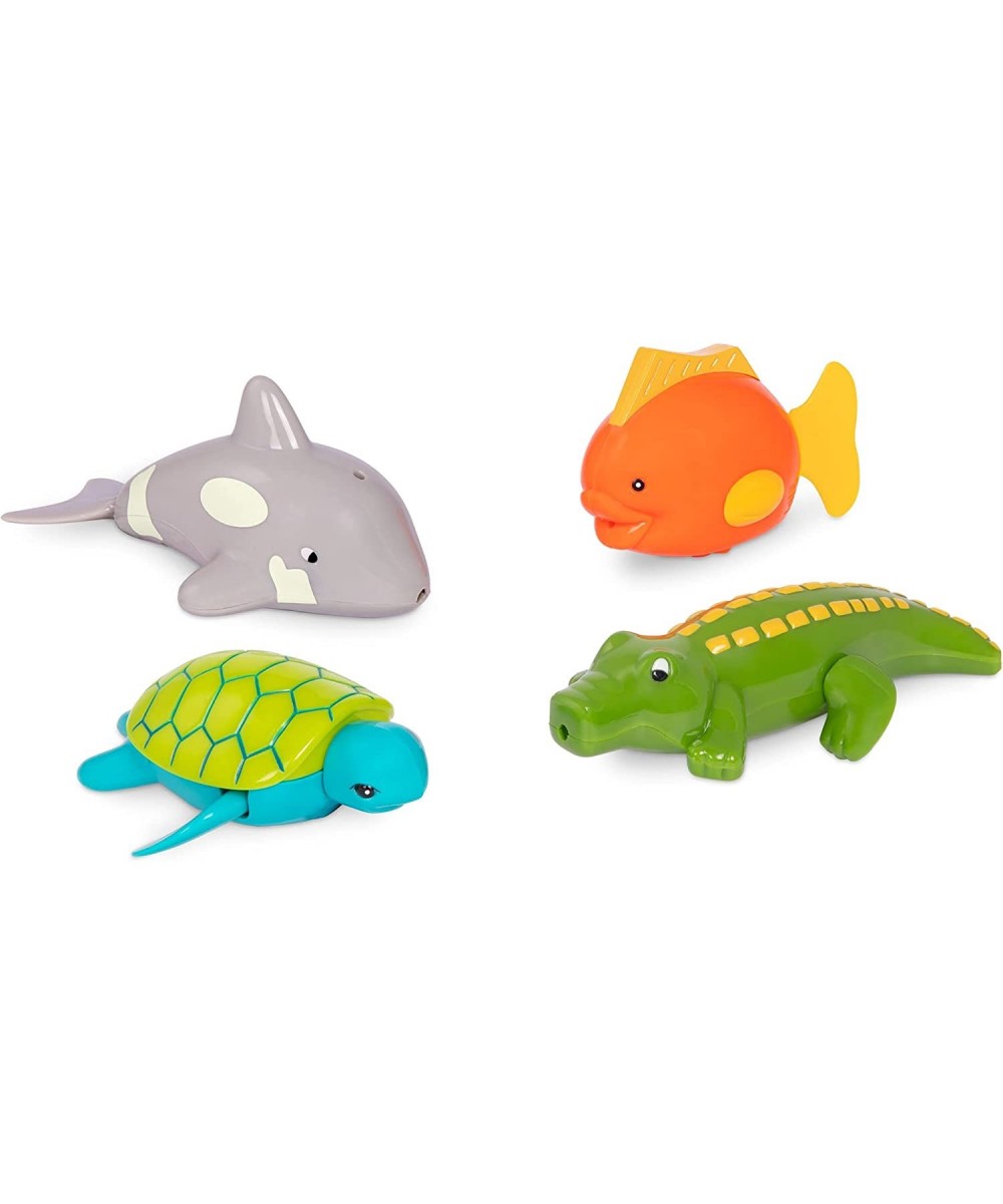 – Wind-Up Bath Toys – 4 pcs – Animal Water Toys for The Tub Pool – Floating Swimming – Turtle Fish Croc Whale – for Toddlers ...