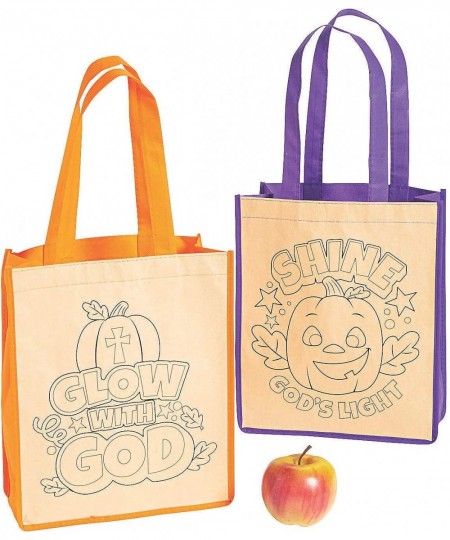 Color Your Own Medium Christian Halloween Tote Bags - Craft Kits - 12 Pieces $40.02 - Craft Kits