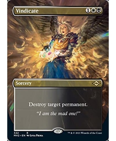 Magic: the Gathering - Vindicate (322) - Borderless - Modern Horizons 2 $12.04 - Trading Cards & Accessories