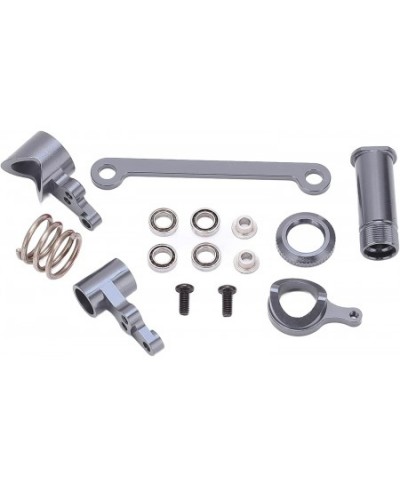 RC Steering Knuckle Kit RC Aluminum Alloy Steering Assembly Compatible with LC Racing 1/14 WLToys 1/14 144001 124018 124019 R...