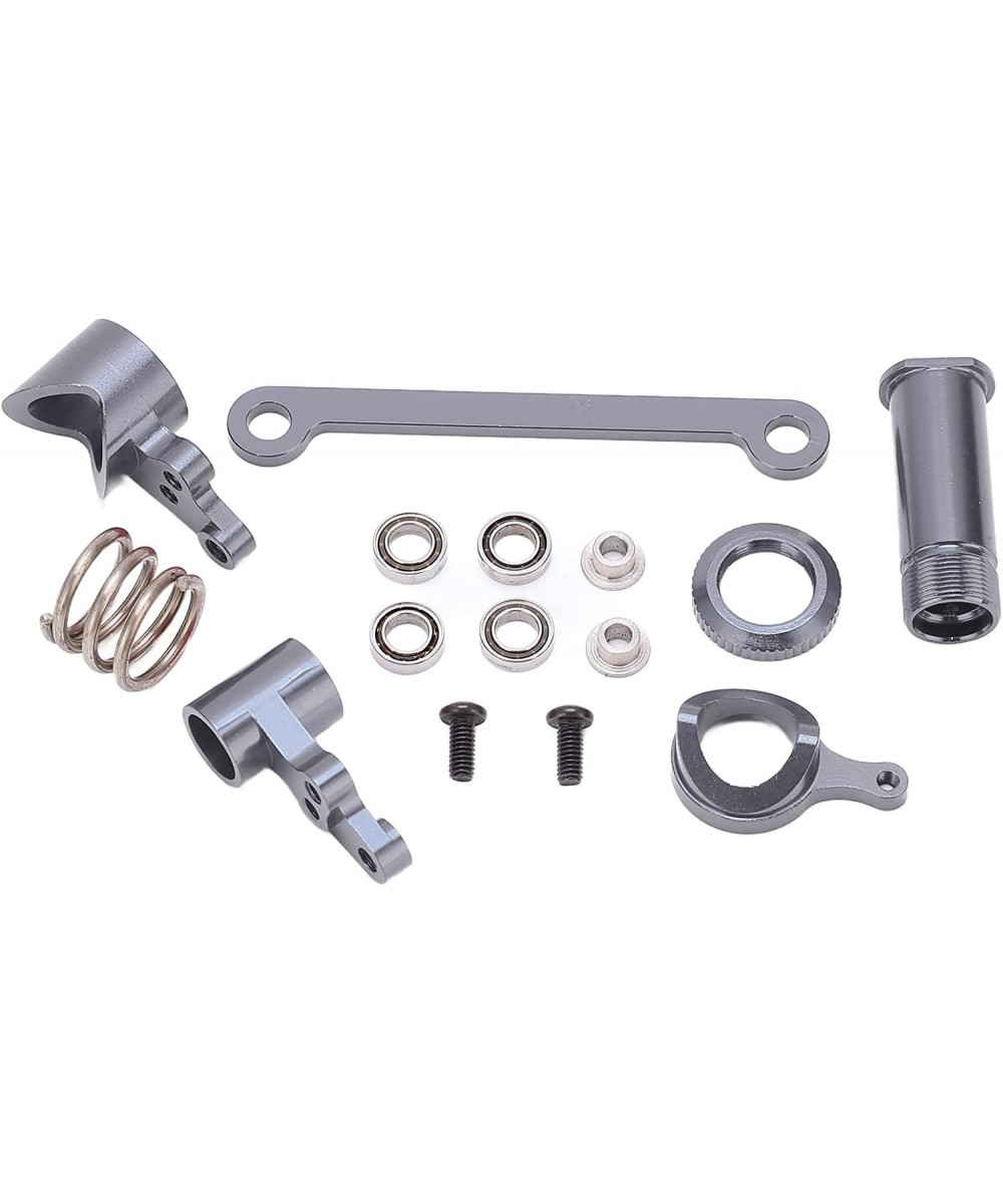 RC Steering Knuckle Kit RC Aluminum Alloy Steering Assembly Compatible with LC Racing 1/14 WLToys 1/14 144001 124018 124019 R...