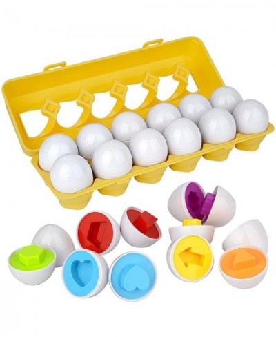 Educational Toys Matching Eggs Egg Toy Preschool Toys for Kids and Toddlers to Learn About Shapes and Numbers Learning Games ...