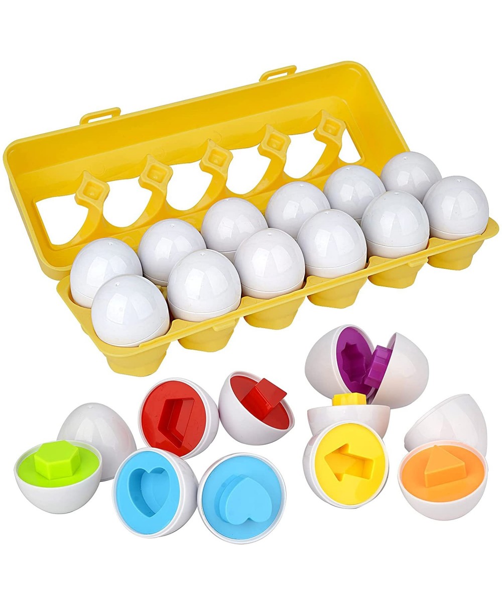 Educational Toys Matching Eggs Egg Toy Preschool Toys for Kids and Toddlers to Learn About Shapes and Numbers Learning Games ...