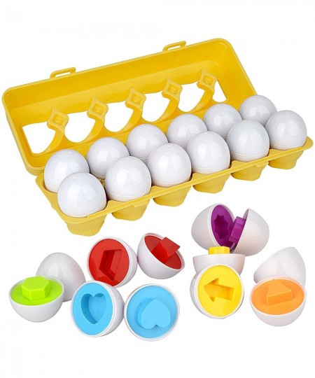 Educational Toys Matching Eggs Egg Toy Preschool Toys for Kids and Toddlers to Learn About Shapes and Numbers Learning Games ...