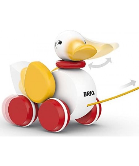 Infant & Toddler 30323 - Pull Along Duck Wood Baby Toy with Flapping Wings for Kids Ages 1 and up $33.77 - Early Development ...