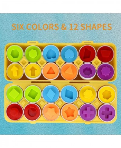 Educational Toys Matching Eggs Egg Toy Preschool Toys for Kids and Toddlers to Learn About Shapes and Numbers Learning Games ...